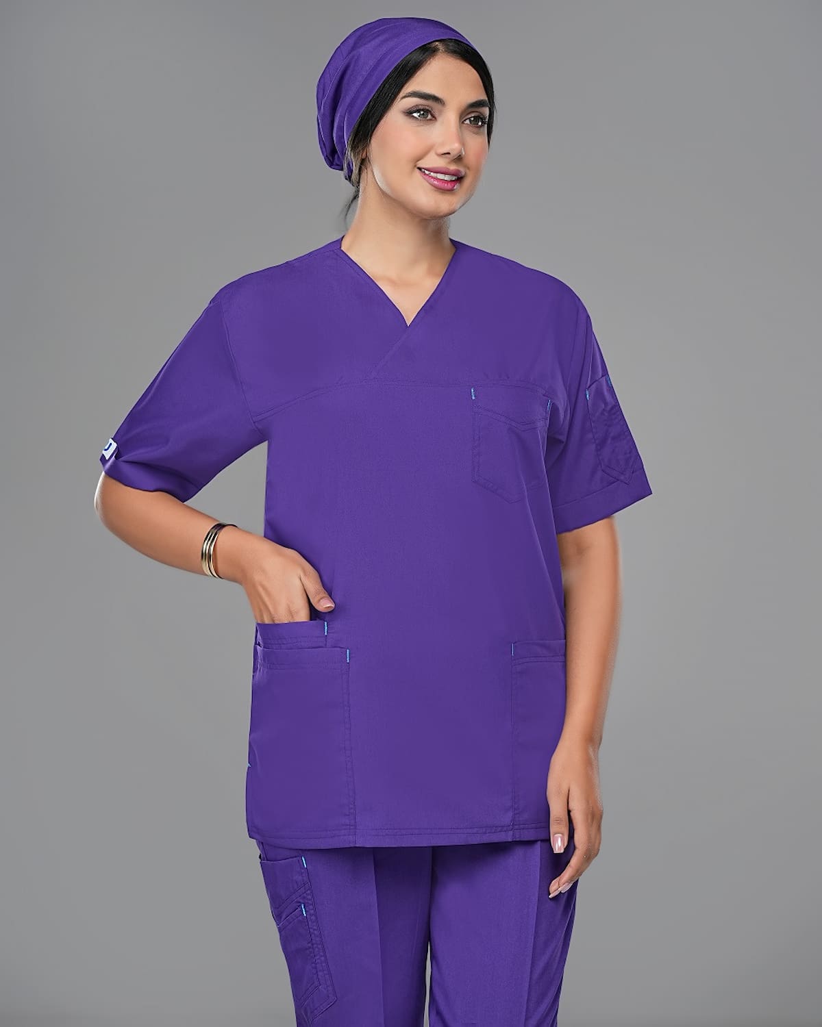 لباس پرستاری بنفش بافت سبک و راحت